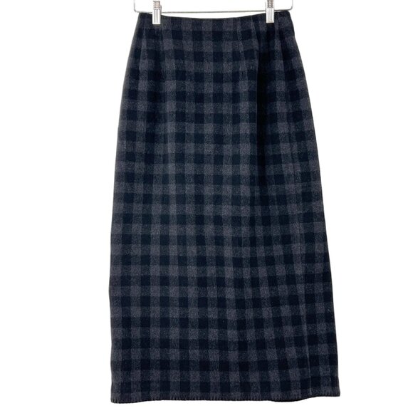 Vintage Studio Holt Renfrew Wrap Wool Cashmere Midi Skirt - Picture 2 of 7